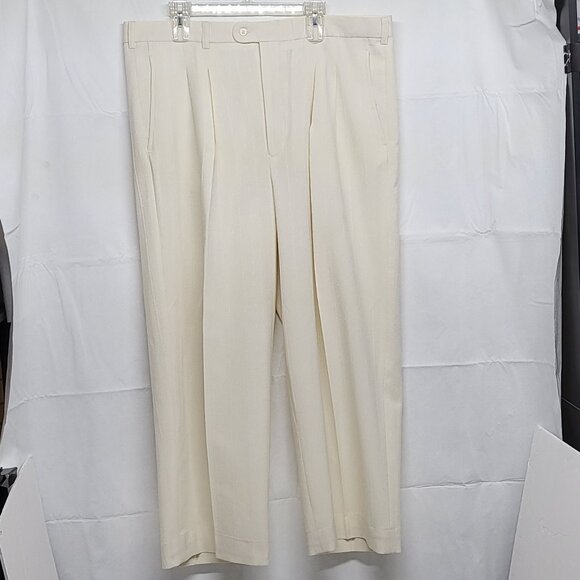 Vintage Virgola Uomo Mens Dress Pants 42 ( Fit 41 X 29 ) Pleated Front Textured - Picture 1 of 15